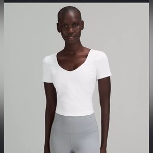 LuLu White Align tee